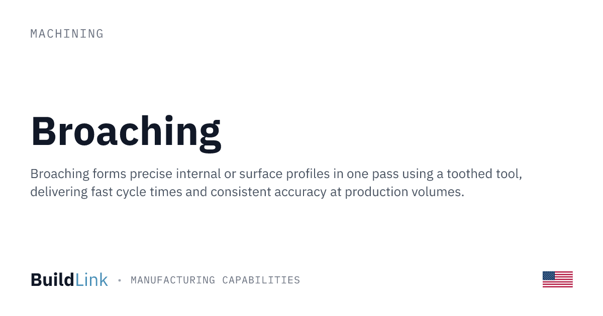 Broaching - Manufacturing Capabilities - BuildLink